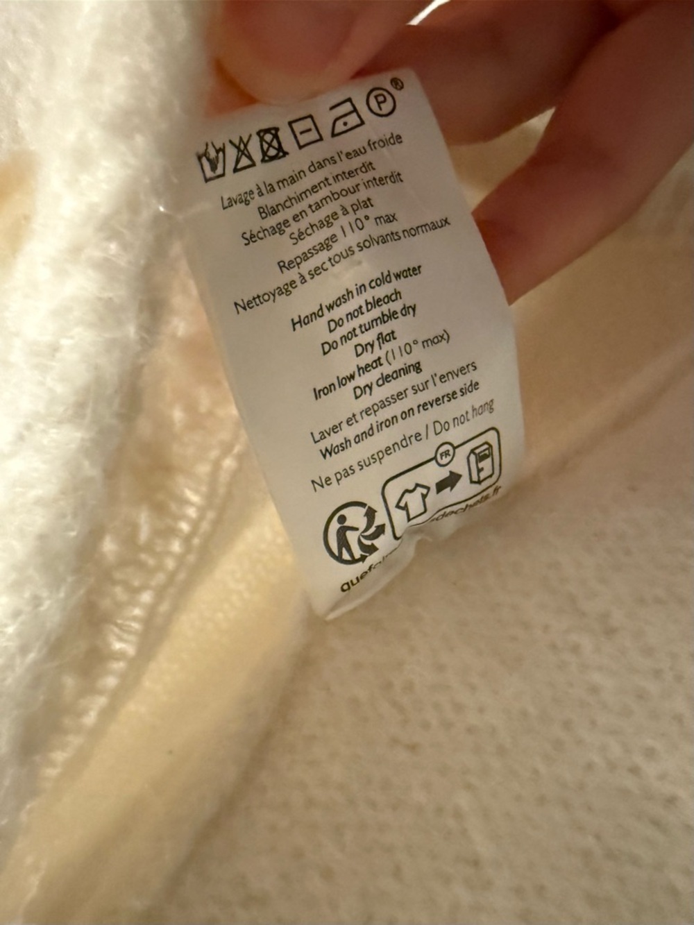 Sezane Cream Fuzzy Button-Front Cardigan - Picture 7 of 7